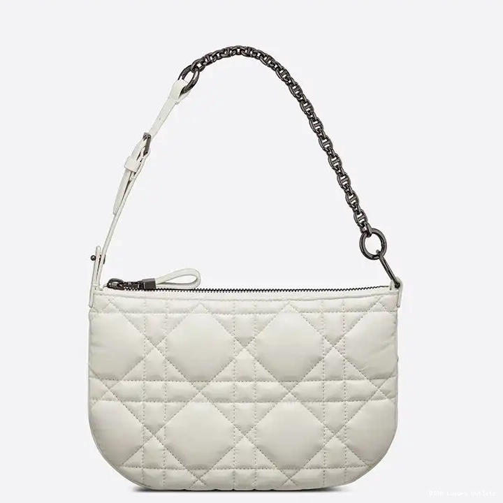 Calfskin Quilted Dior Macrocannage White Mini Tulip Bag Caro 0516 Luxury